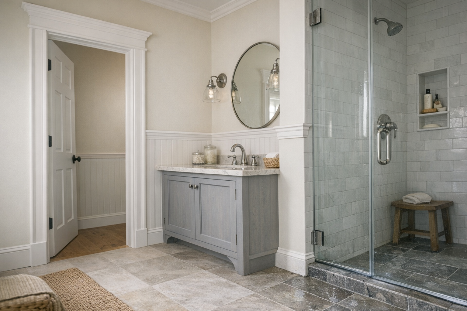 Casing, beadboard, and vanity trim splash zones