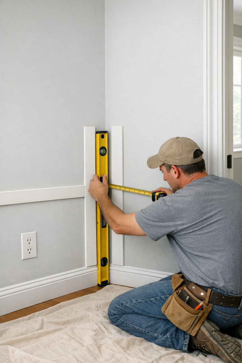 Professional board and batten installation layout
