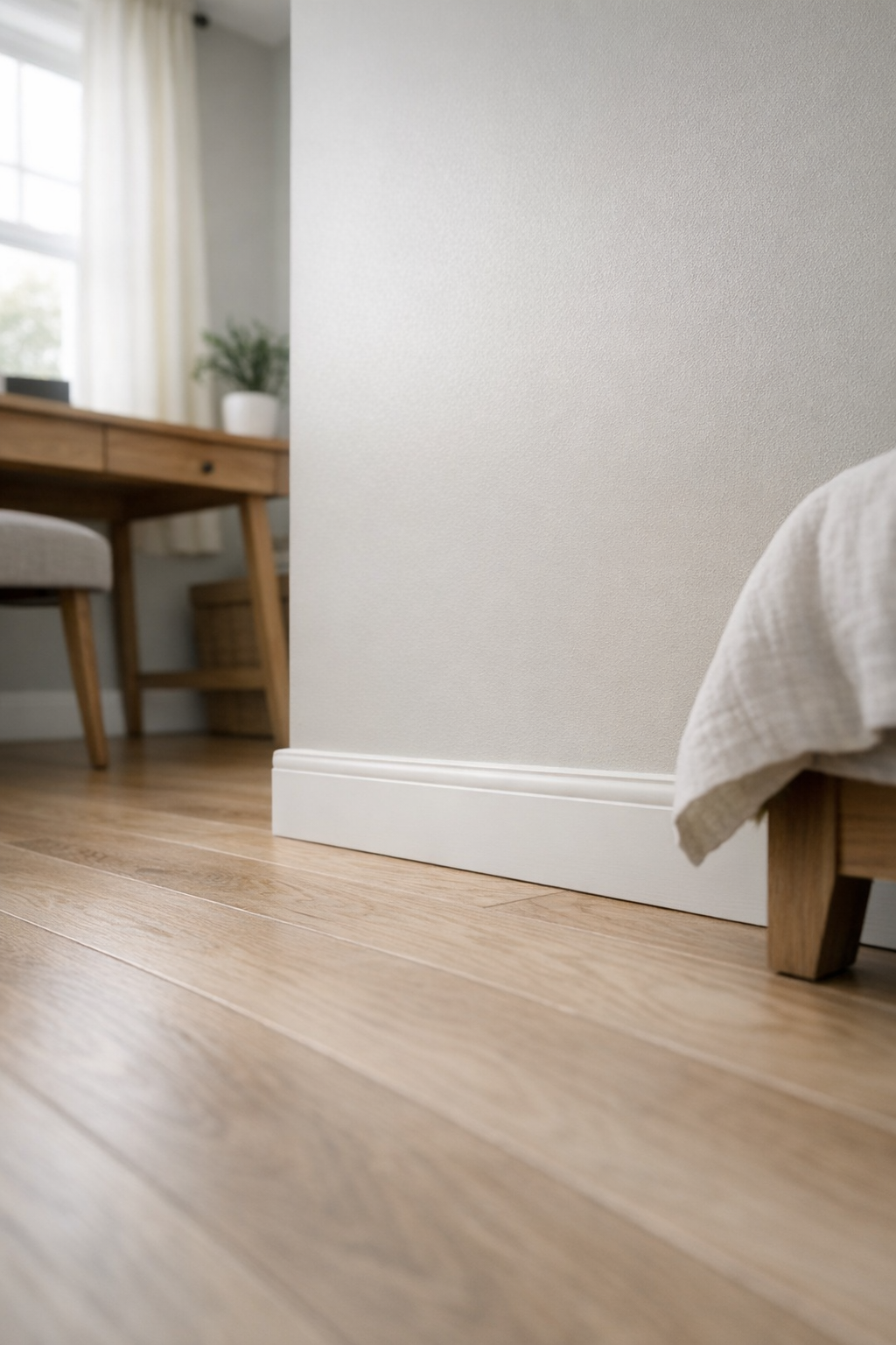 Restrained Craftsman Baseboard in Lower Room