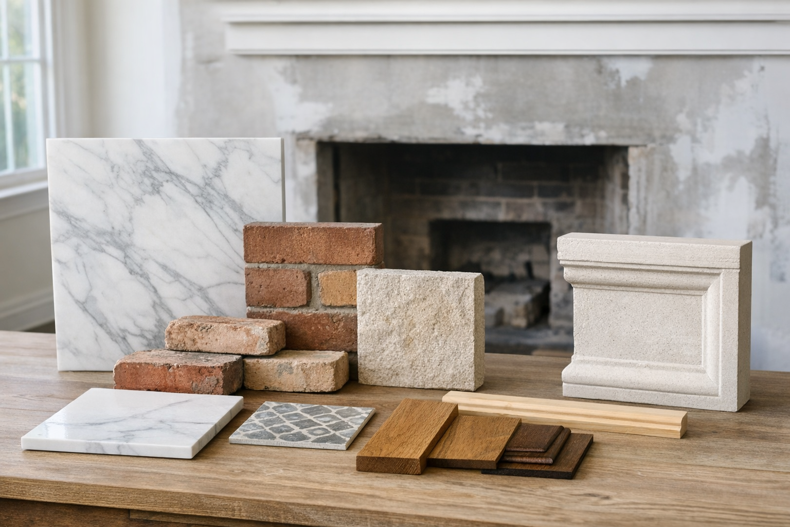 Material Selection at the Fireplace Wall