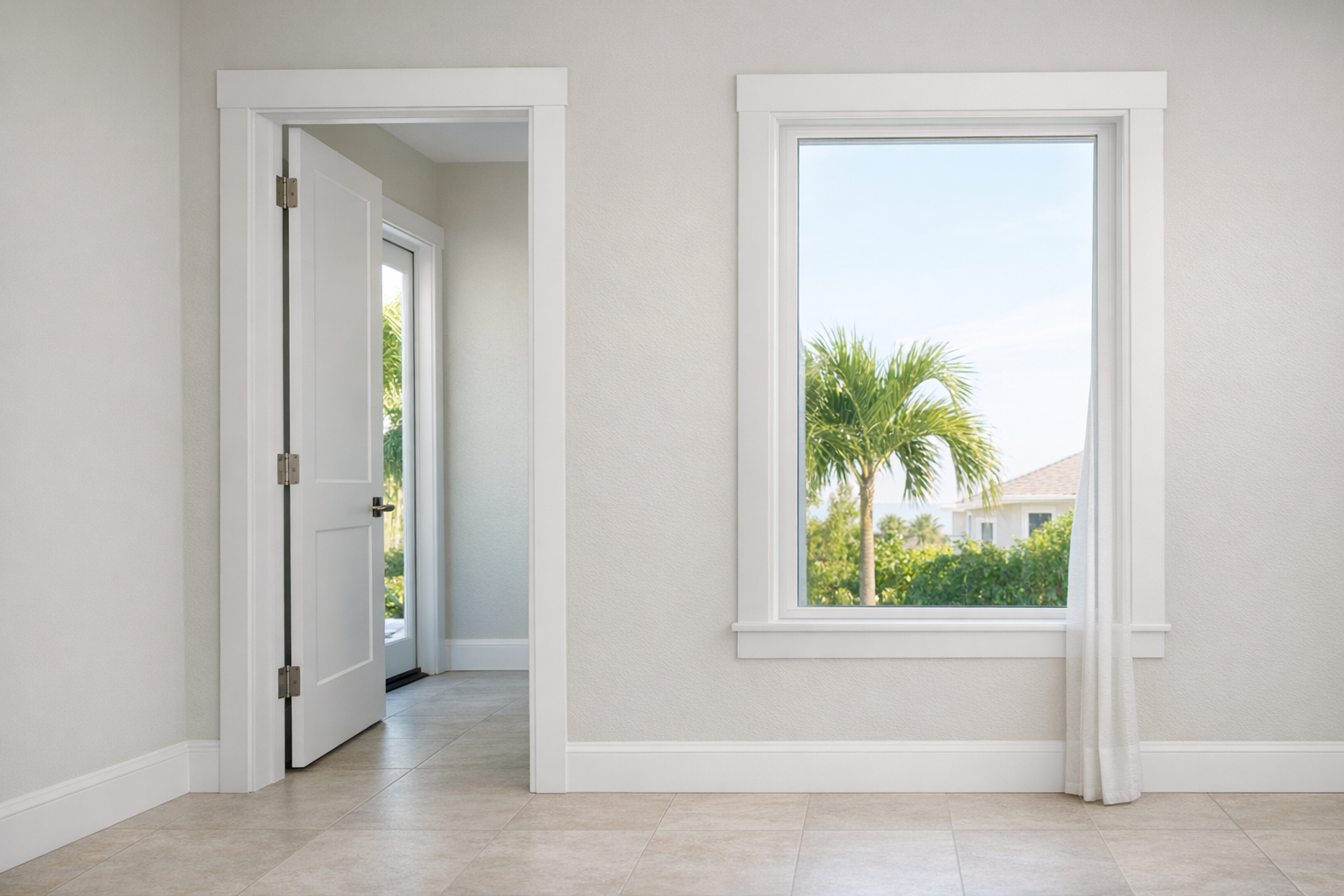 Square Casing Around Door and Window