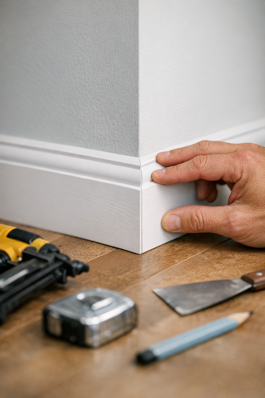 Precise Baseboard Corner Fit